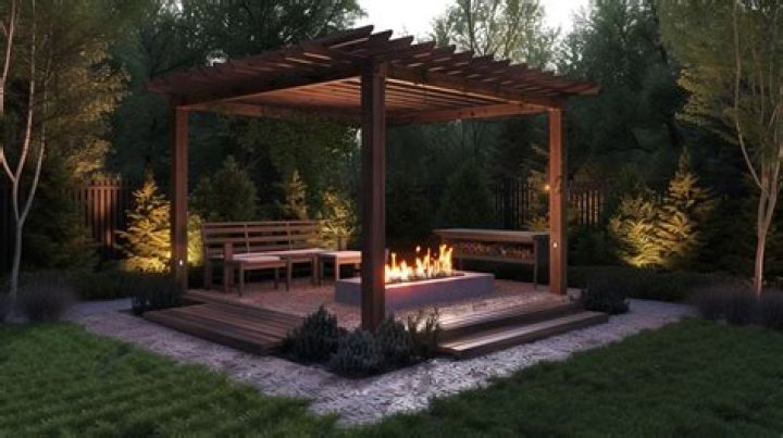 Can you put a fire table under a pergola