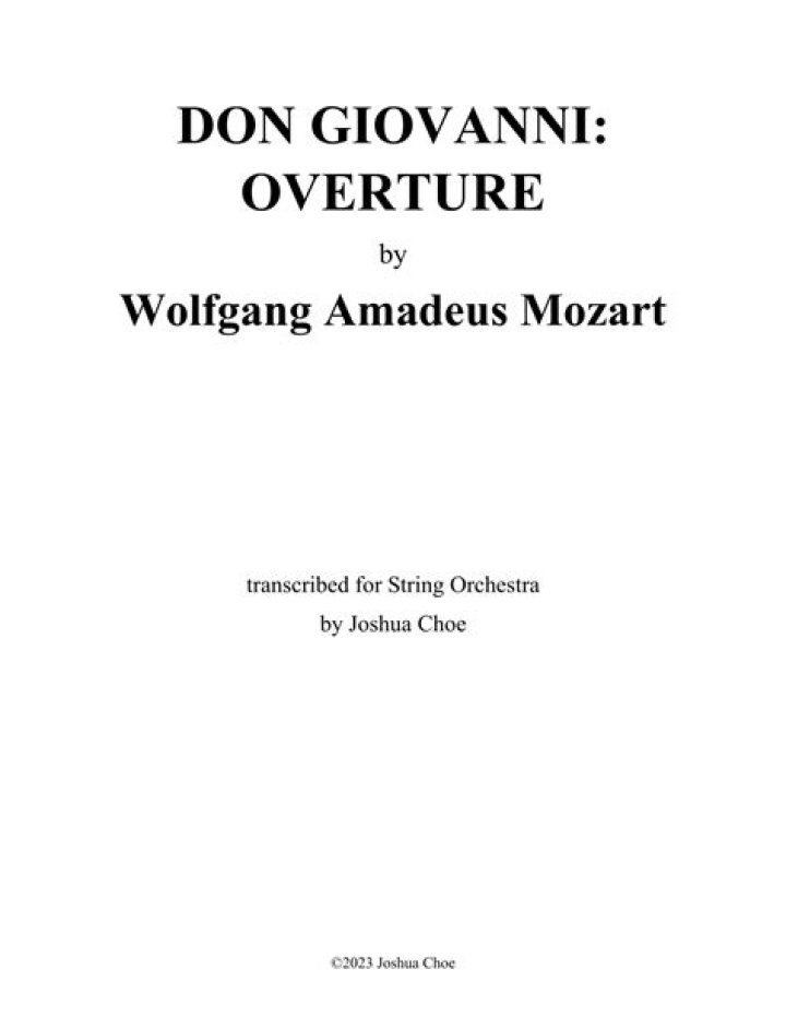 Did Mozart write the overture to Don Giovanni?