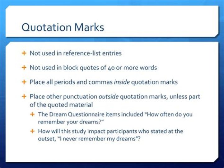 Do you use quotation marks for block quotes in apa?