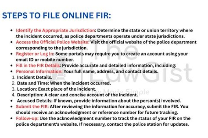 How can I file online FIR in Ludhiana?