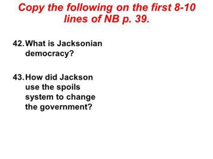 How did Jackson use the spoils system