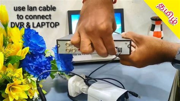 How do I connect my laptop to my DVR using Ethernet cable