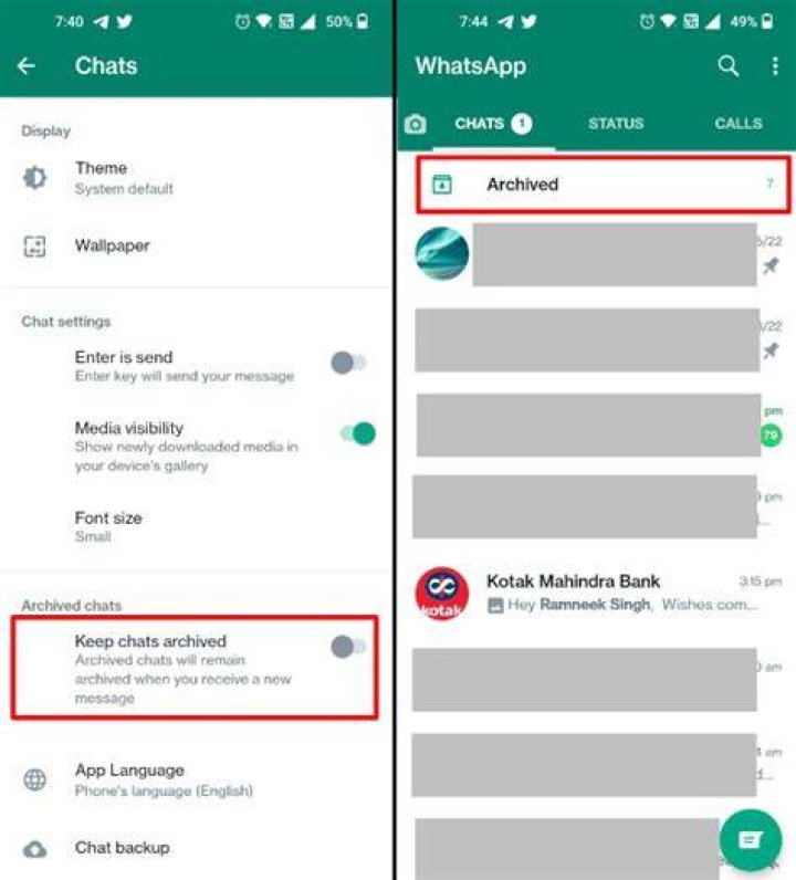 How do I permanently archive WhatsApp chats on iPhone?