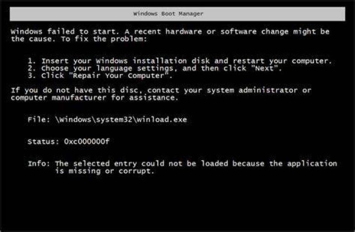 How do I repair Windows 7 boot manager missing?