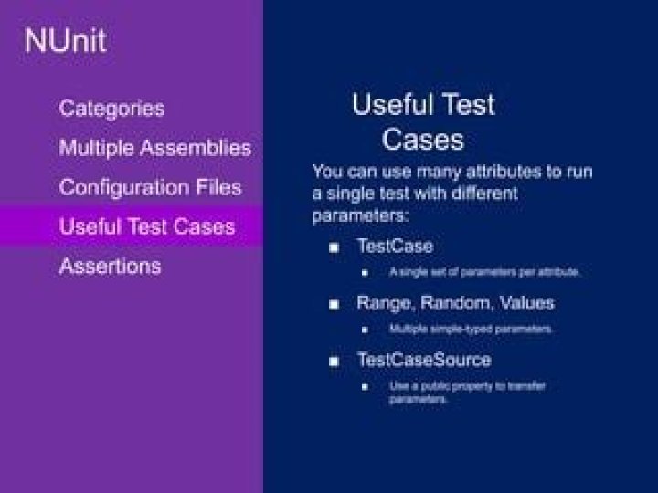 How do I run NUnit test cases in Visual Studio 2017
