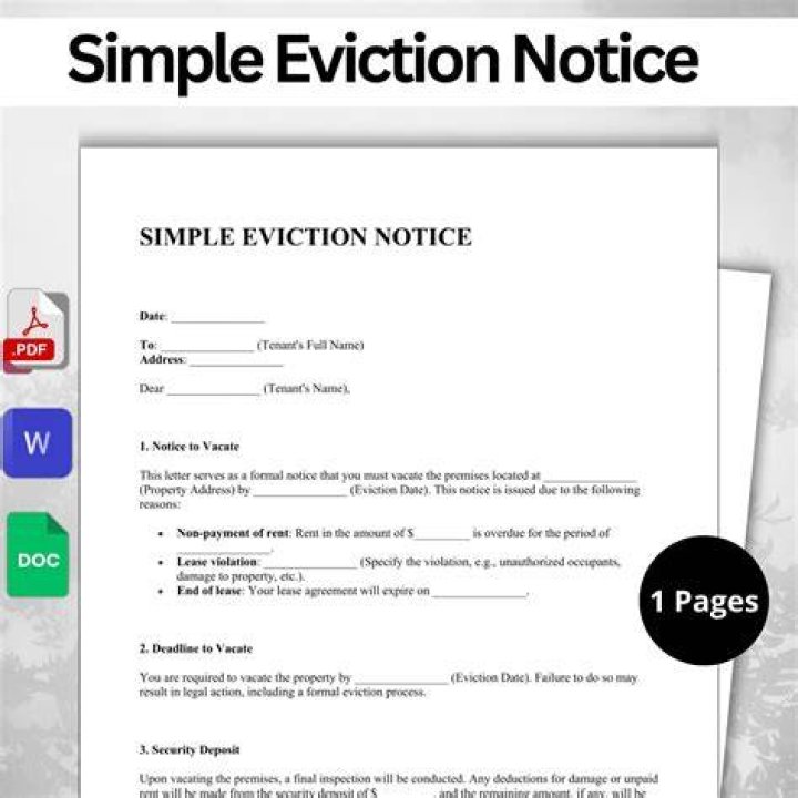 How do I write a simple eviction notice?