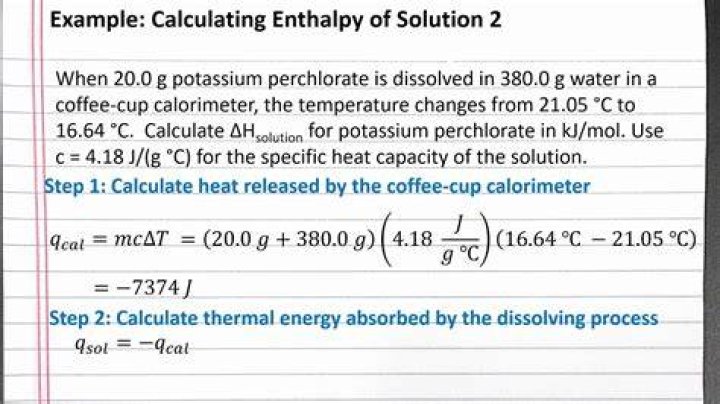How do you calculate entropy and enthalpy?