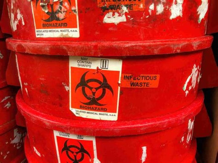 How do you dispose of biohazard waste