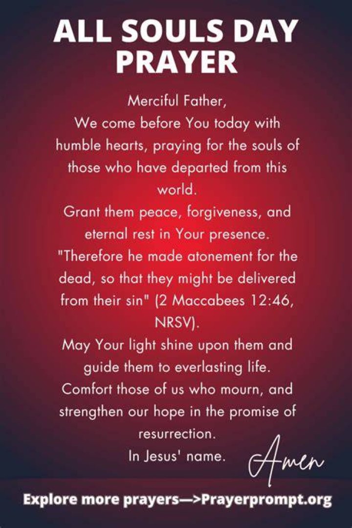 How do you pray for All Souls Day?