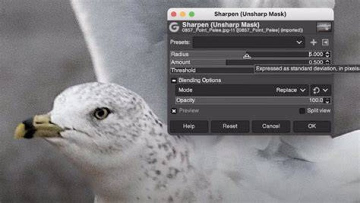 How do you Unblur in gimp?