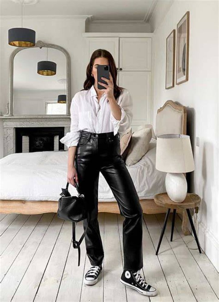 How do you wear leather trousers casually?