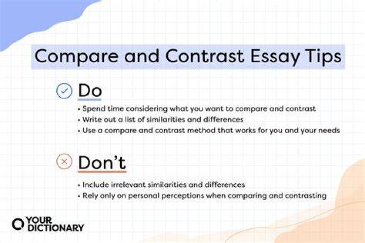 How do you write a compare and contrast topic sentence?