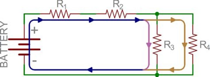 How does current flow in a series circuit