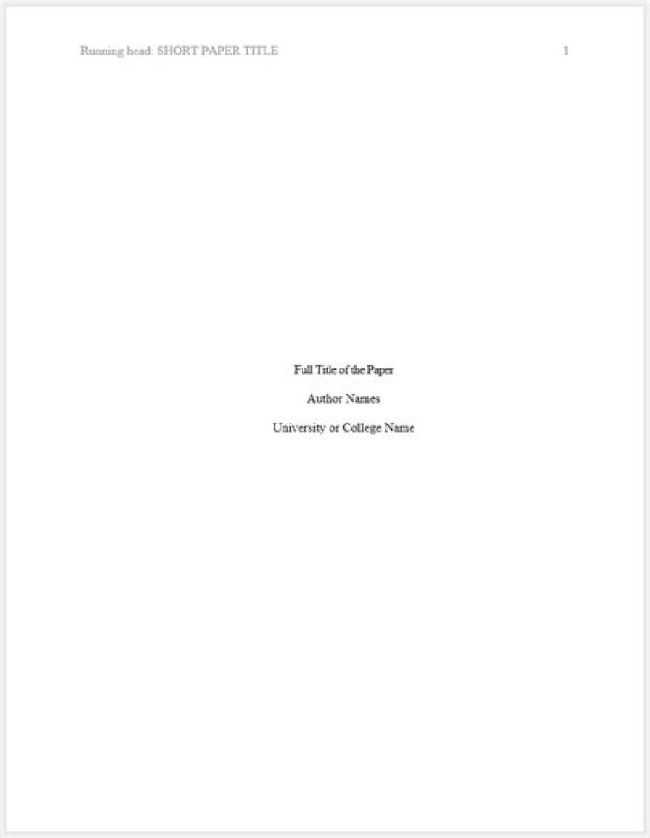 How is an APA title page supposed to look?