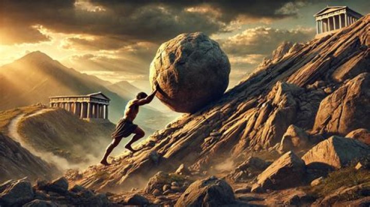 How is the concept of the absurd used in the myth of Sisyphus?