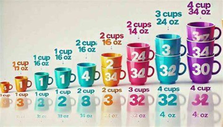 How many cups are in 192 ounces of water?