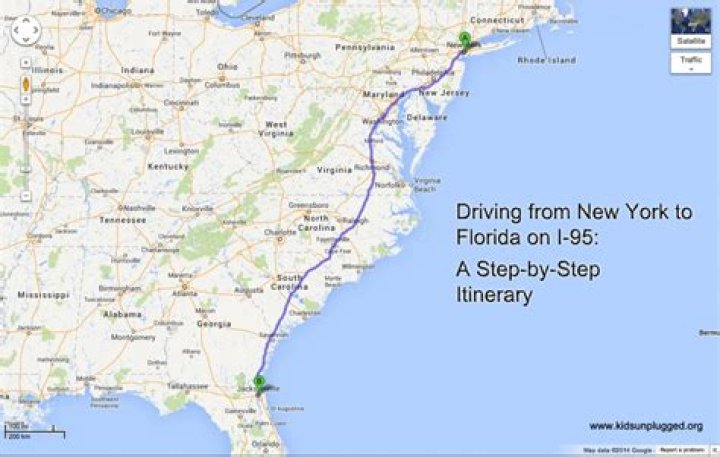 How many hours drive from Orlando to New York