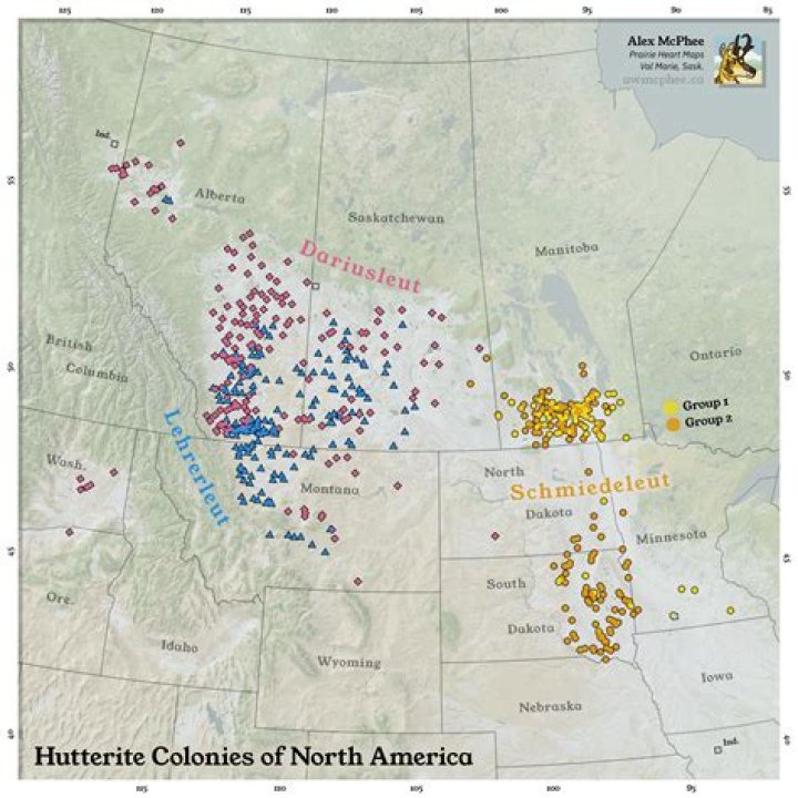 How many Hutterite colonies are there in North Dakota?