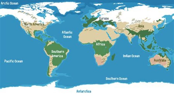 How many mainland are there on Earth
