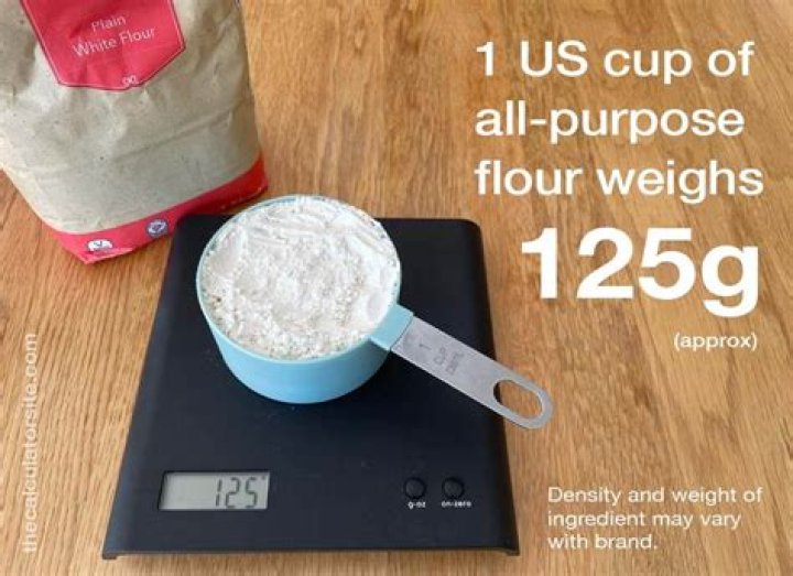 How much does 3 cups of all purpose flour weigh?