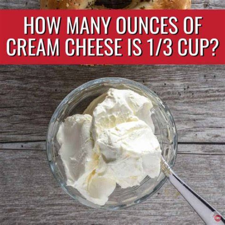 How much of a block of cream cheese is 1/2 a cup?