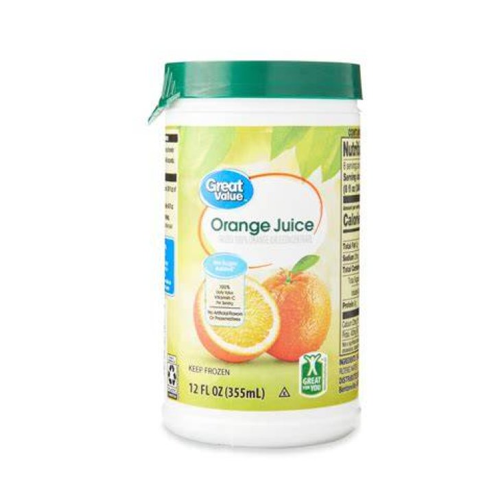 How much water do you add to frozen orange juice?