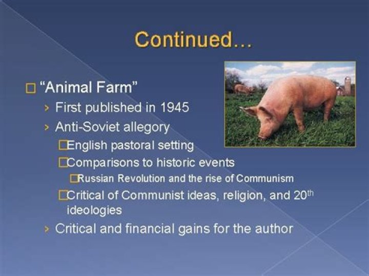 In what year was Animal Farm published and what war had just ended