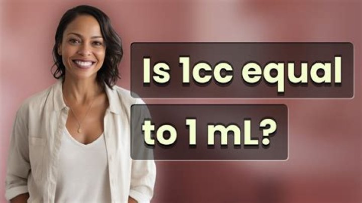 Is 1cc equal to 1 ml?