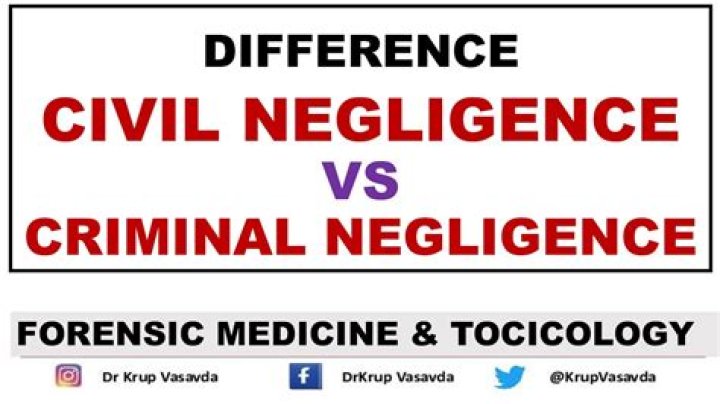 Is Negligence a civil or criminal case