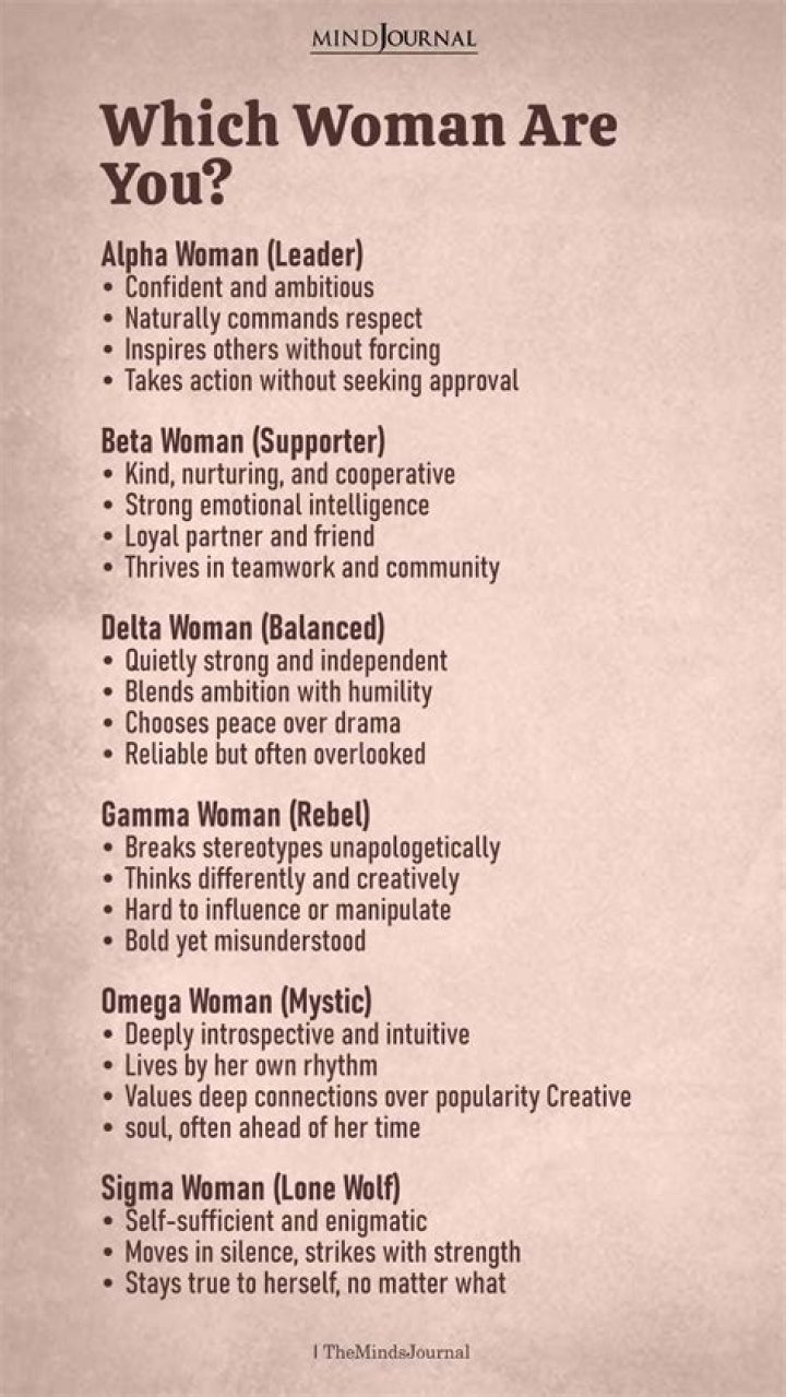 What are a woman standards?