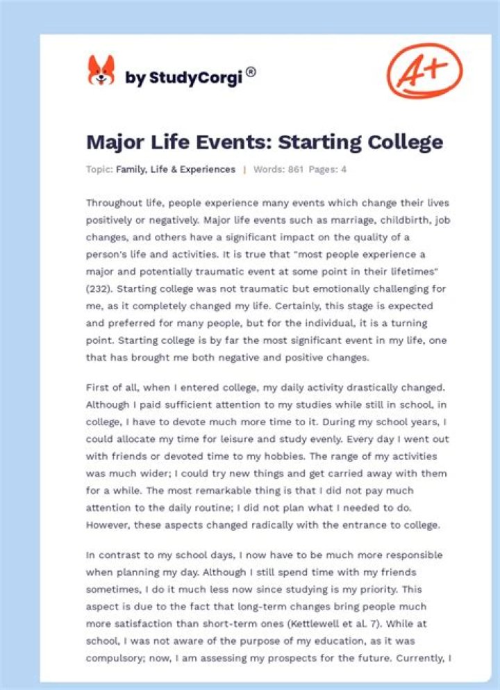 What are major life events