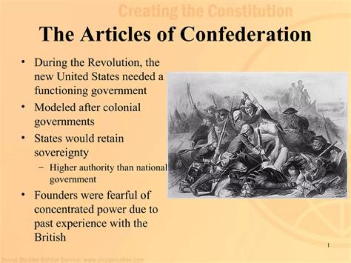 What are the 4 Articles of Confederation