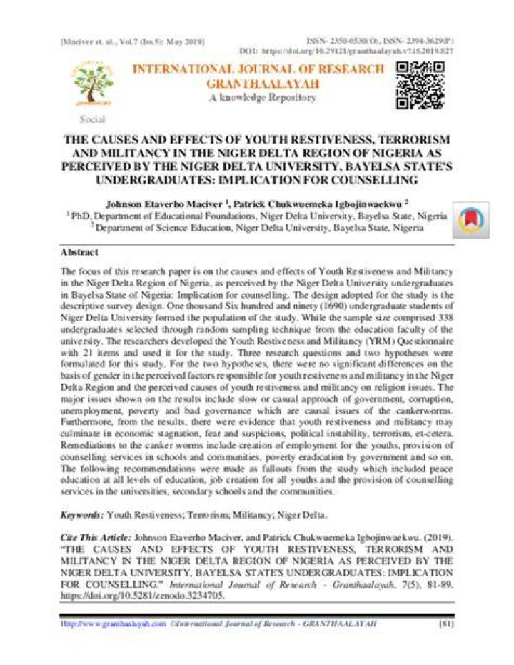 What are the causes of youth restiveness?