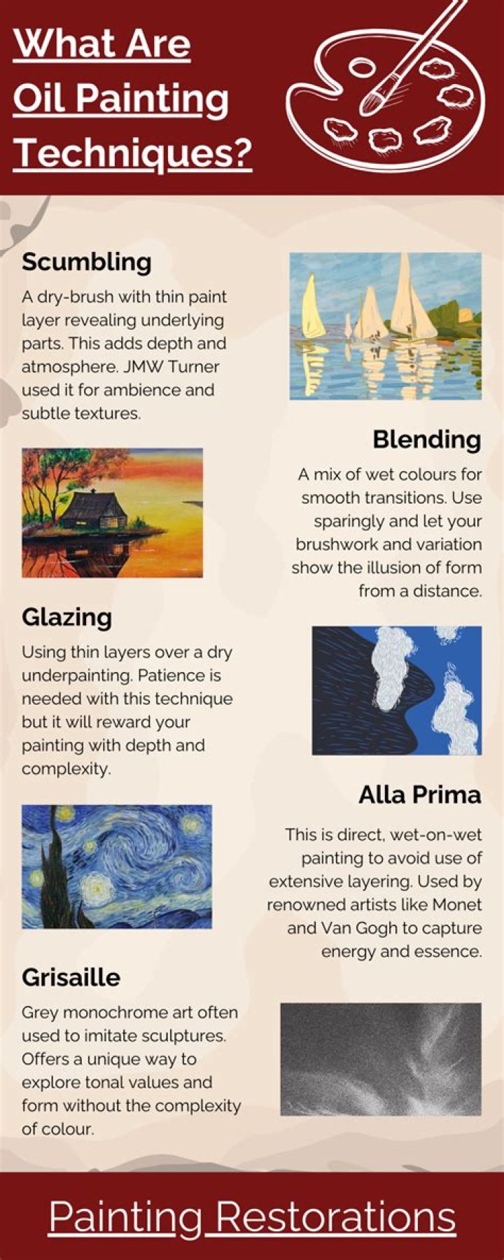 What are the different oil painting techniques