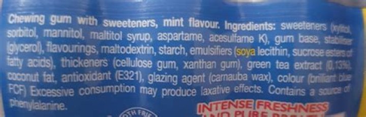 What are the ingredients in Eclipse gum