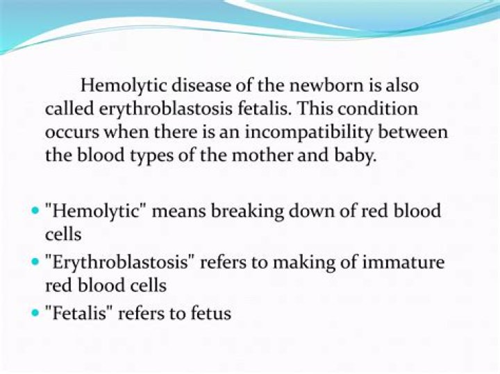 What causes hemolytic disease of the newborn