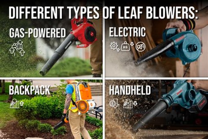 What determines the power of a leaf blower
