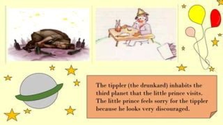 What does the drunkard symbolize in the Little Prince