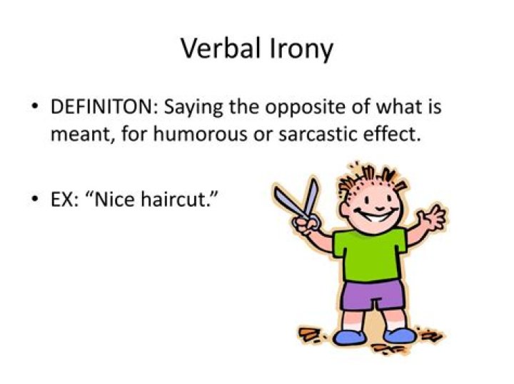 What does verbal irony mean in literature