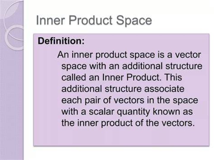 What is a real inner product space