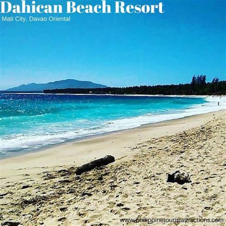 What is Dahican beach known for?