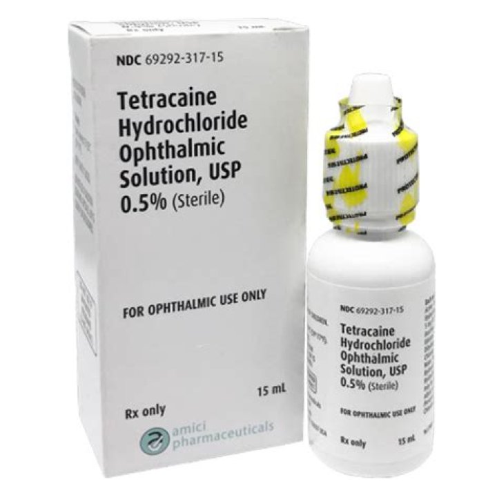 What is tetracaine eye drops used for