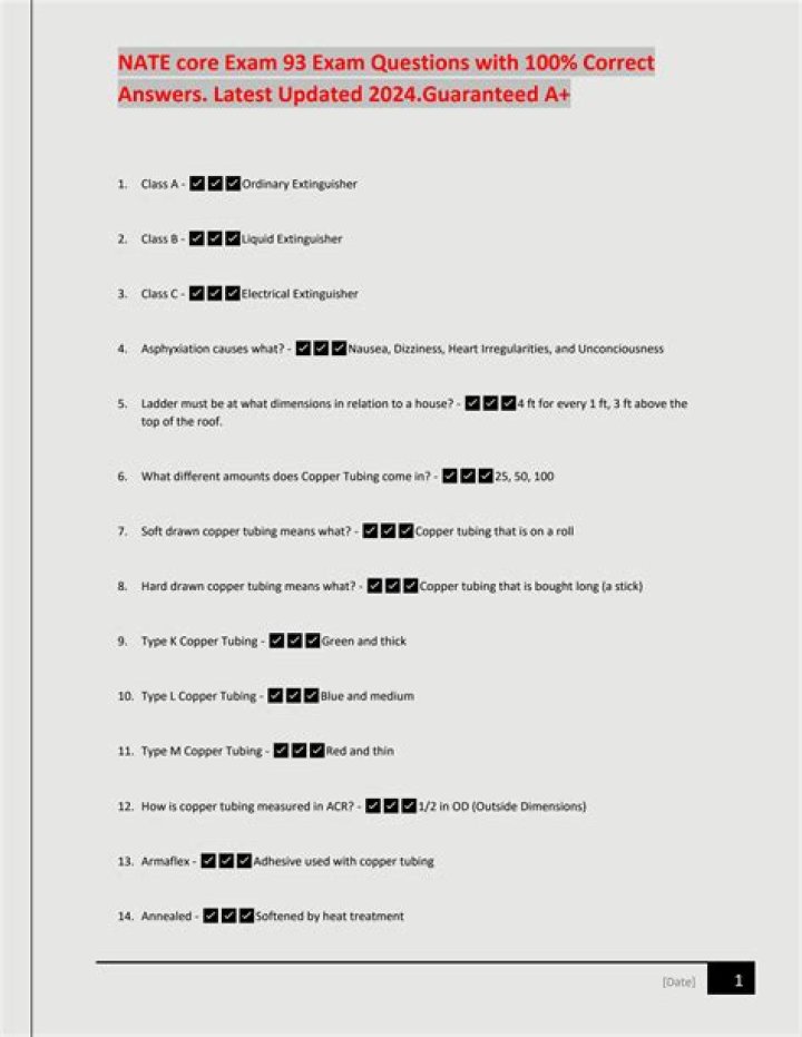 What is the NATE core exam