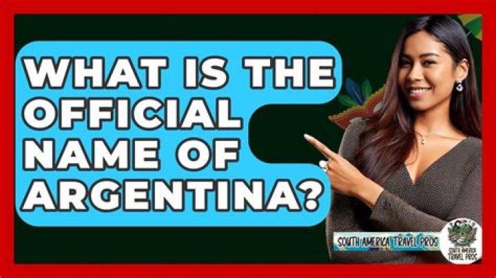What is the official name of Argentina