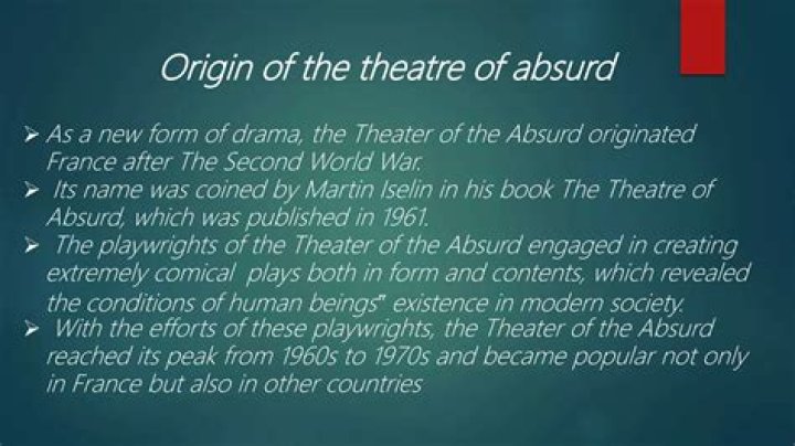 What is Theatre of absurd in English literature