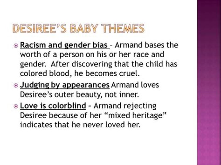 What race is Desiree in Desirees Baby