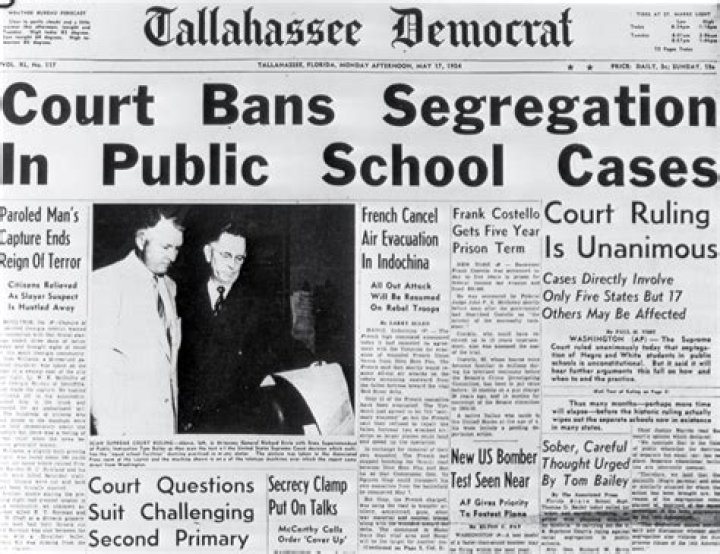 What Supreme Court case declared segregation in schools unconstitutional quizlet