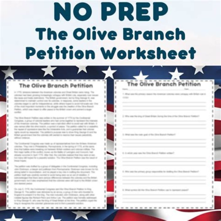 What was the purpose of the Olive Branch Petition quizlet