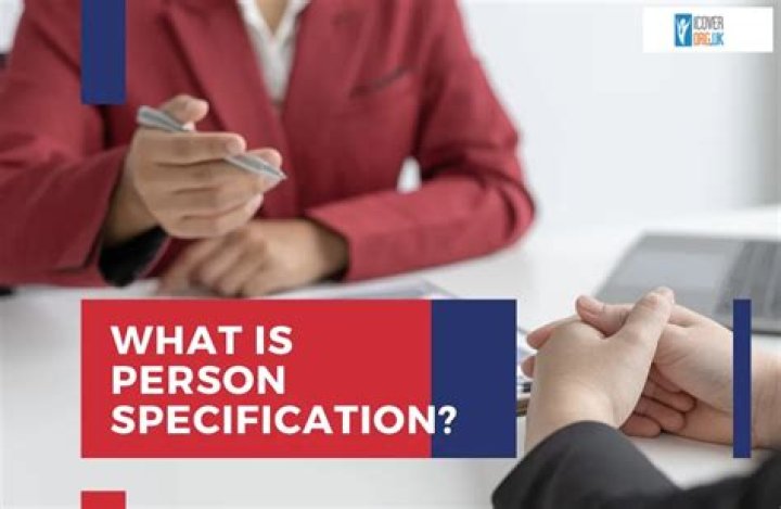 Whats included in a person specification
