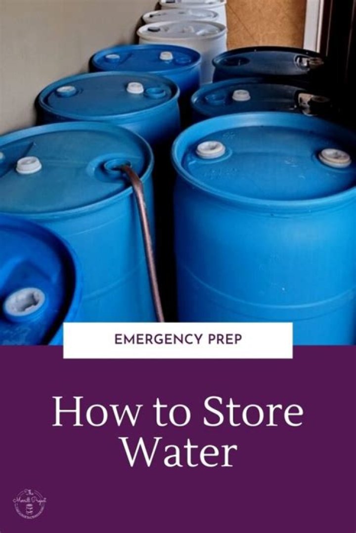 Where can we store water